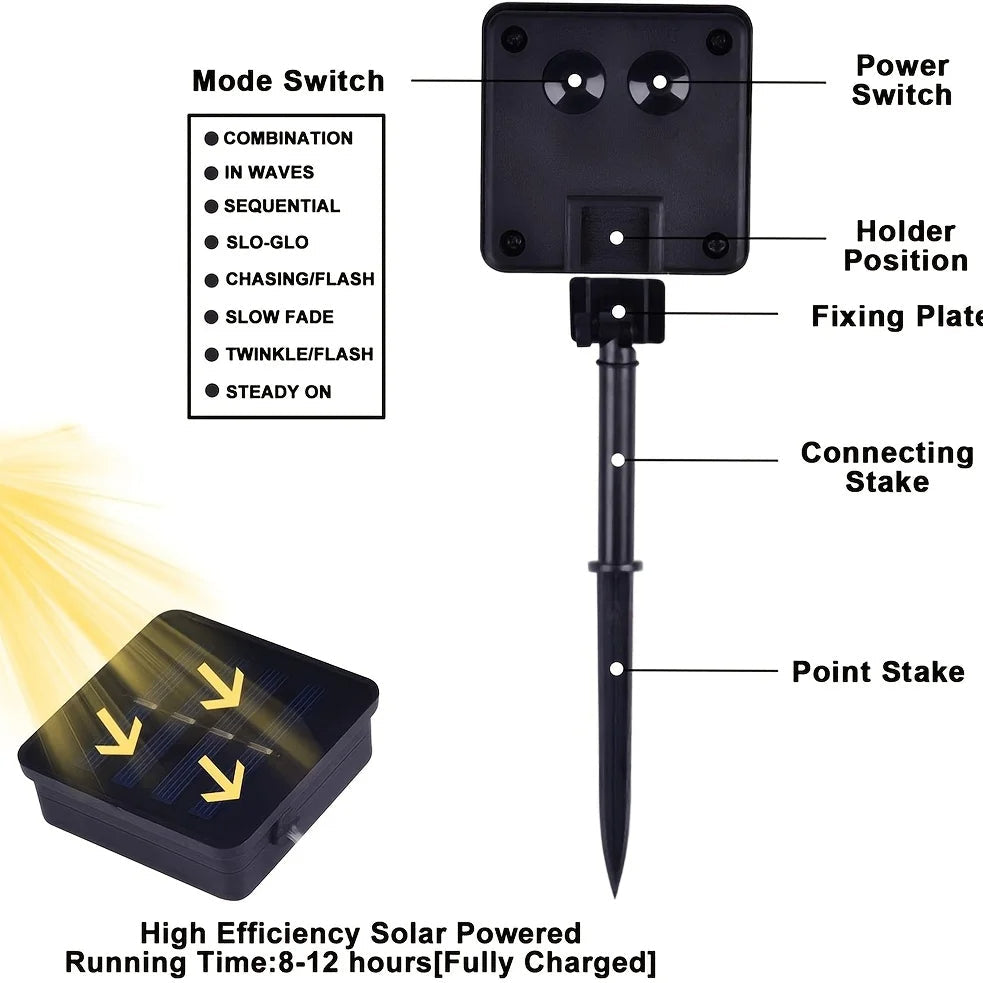 Cadena de 200 Luces Led Solares