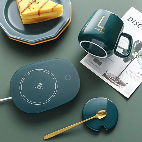 Chor ™ Set Taza con Portavaso Calentador Eléctrico Inteligente